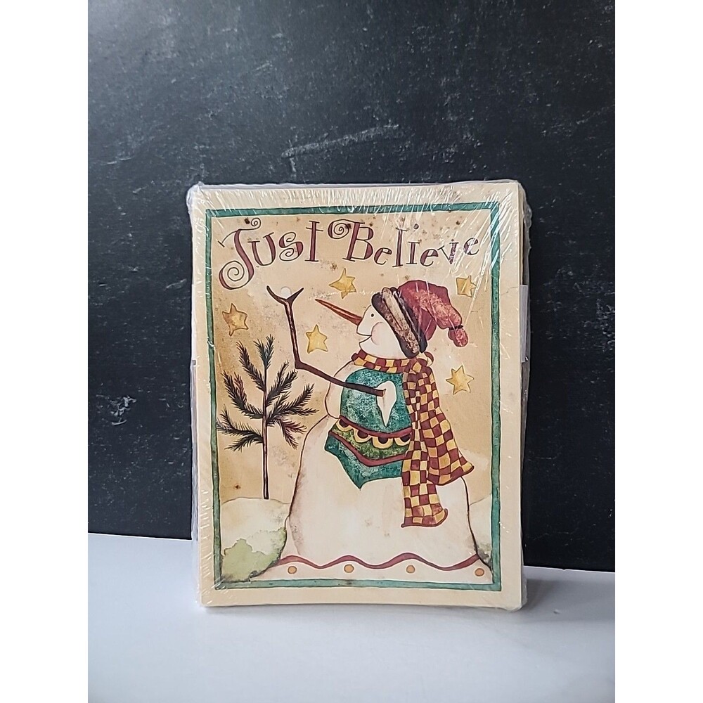 Just Believe Snowman Christmas Cards New In Package